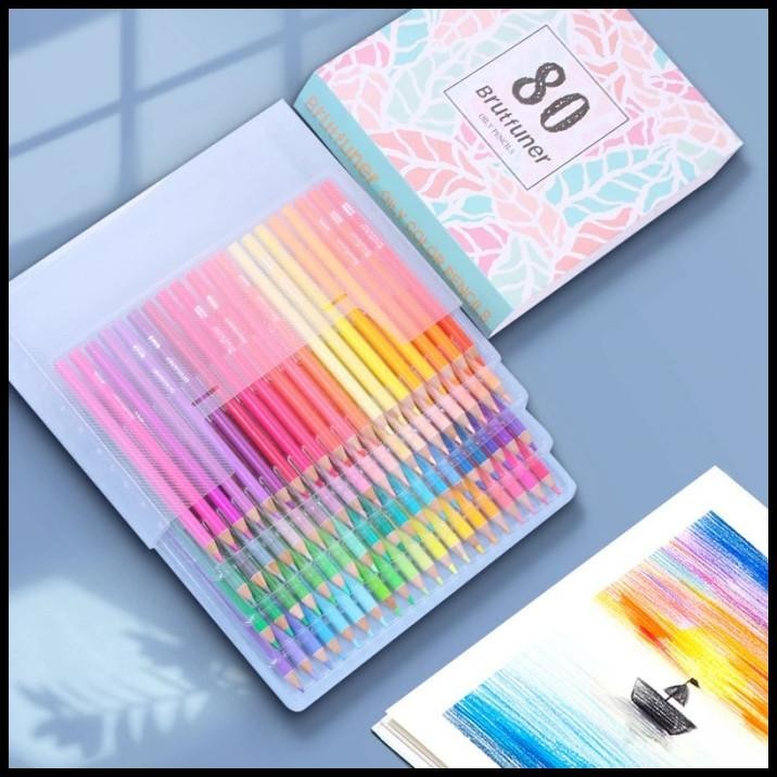 

TERMURAH BRUTFUNER 80 COLOR LIGHT COLOR OILY COLORED PENCIL SKETCH DRAWING
