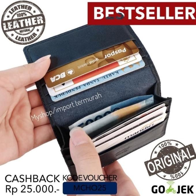 

Dompet Kartu Kulit Asli Pria Wanita Card Holder RHYM 23 Blue