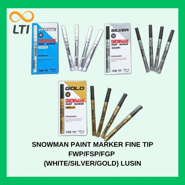 

Andma BARU Spidol Permanent Snowman Paint Marker Fine Tip FWP FSP FGP