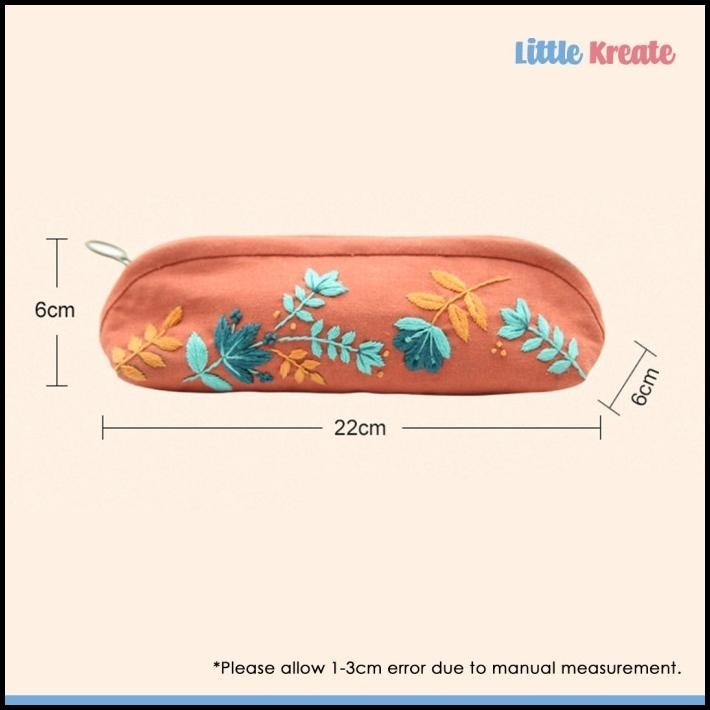 

TERMURAH EG#102 DIY SULAM KOTAK TEMPAT PENSIL HAND EMBROIDERY PENCIL CASE !!!!!!!