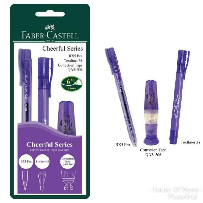 

Faber Castell Cheerful Series - Highlighter - Tipex - Pen - Paket Berkualitas
