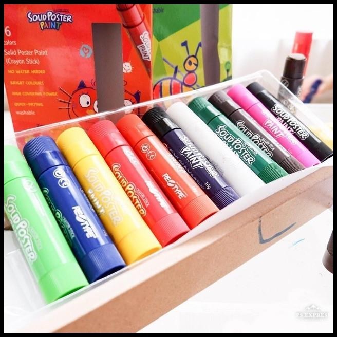 

TERBARU RETYPE SOLID POSTER PAINT CRAYON STICK NO SMELL SAFE AMAN TIDAK BAU !!