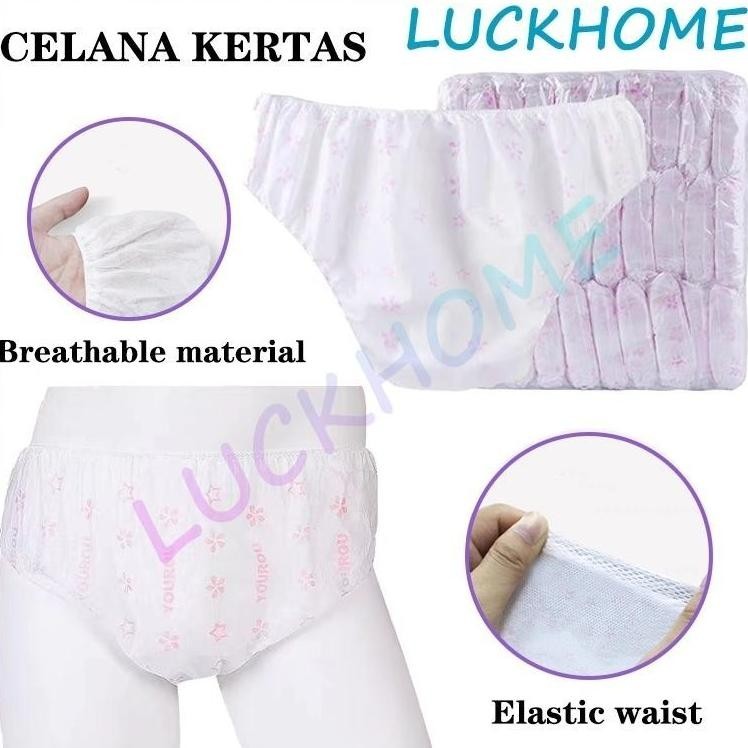 Disposable Travel Underwear CD Kertas Sekali Pakai Celana Dalam Sekali Pakai Wanita
