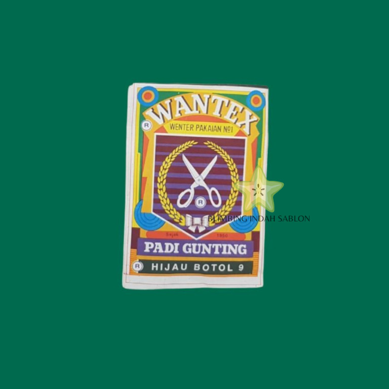 Wantex Hijau Botol BLIMBING INDAH SABLON MALANG Best Quality Wenter Padi Gunting Pewarna Textil Tie 