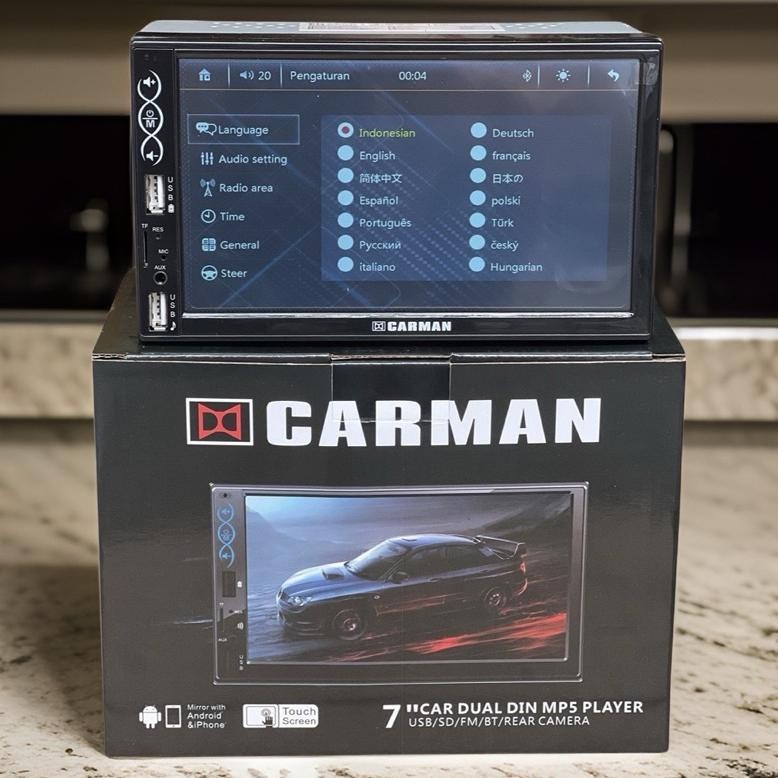 Barangmurahco Deckles Carman Head Unit Double Din Mp5 Tv Mobil Universal 7 Inch Murah
