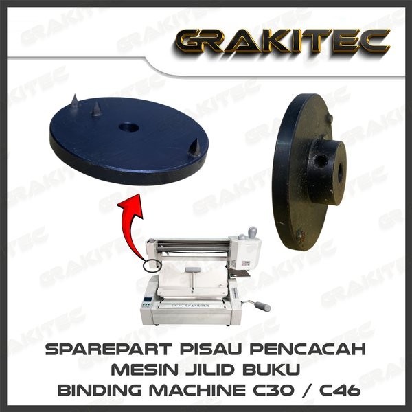 

Grakitec Sparepart Pisau Pencacah Penghancur Kertas Mesin Jilid Buku Lem Panas Binding Machine C30 /