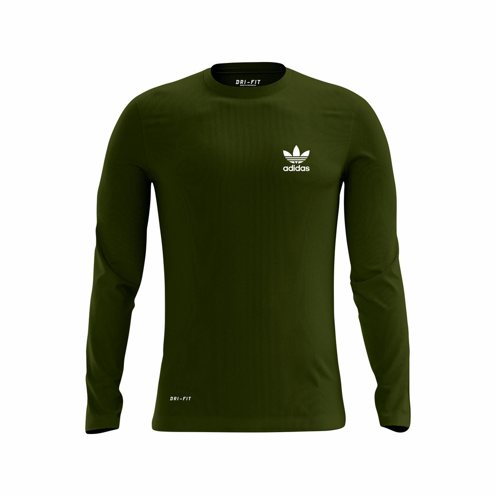 Kaos Dryfit Olahraga Baju Senam Running Gym Lengan Panjang Dewasa Unisex