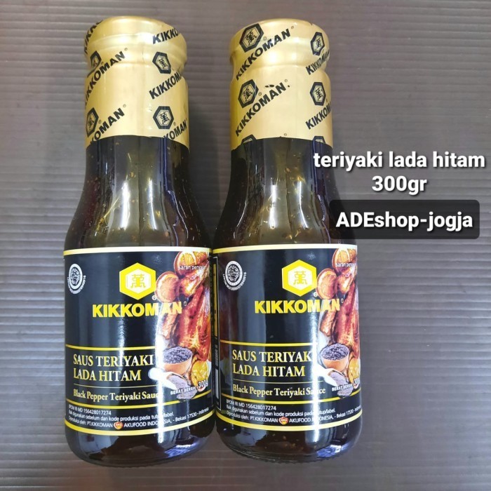 

```````] saus saos black pepper teriyaki kikkoman 300 gr gram 300gr