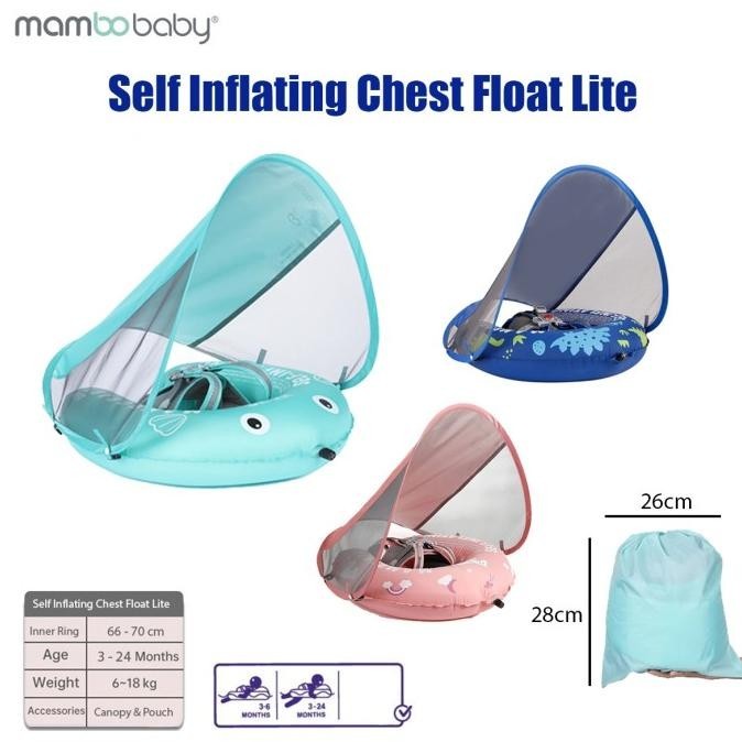 Mambobaby Self Inflating Chest Float Lite Pelampung Bayi Renang Anak