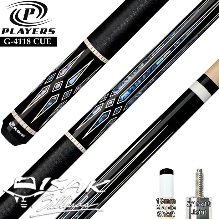 PLAYERS G-4118 POOL CUE - MAPLE BILLIARD STICK STIK BILIAR PLAYER PLAY