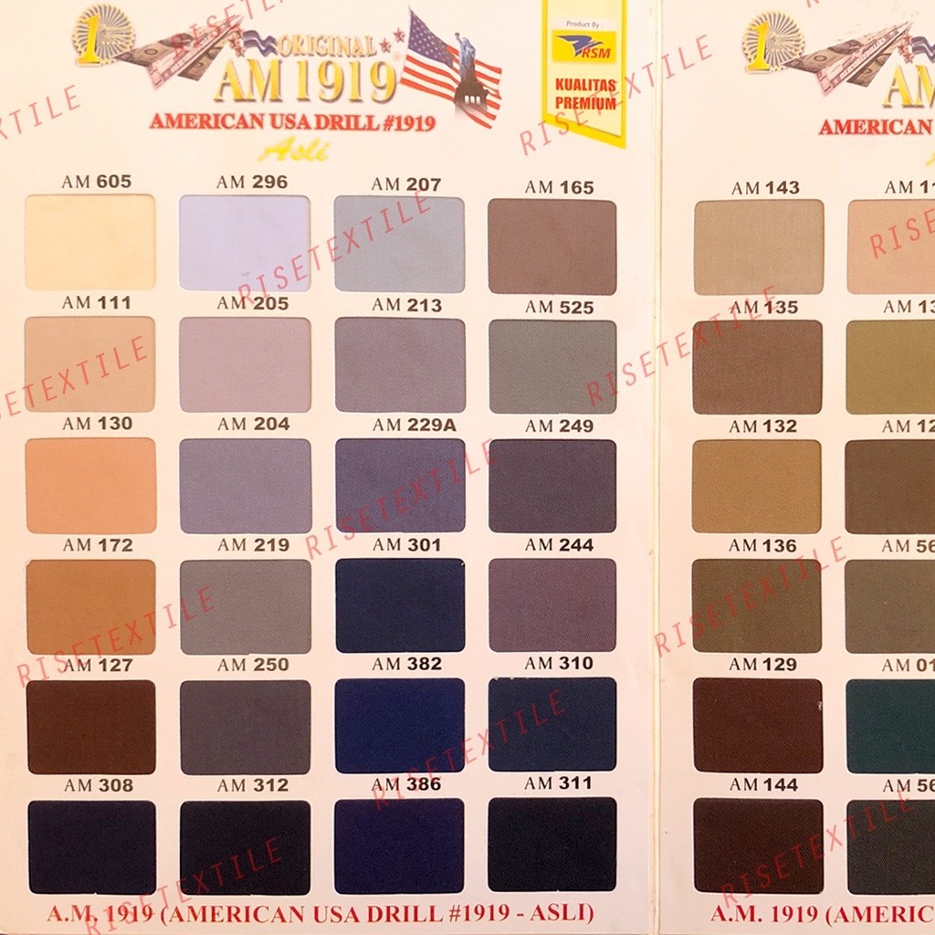 Kain American Drill AM1919 Bahan Celana Bahan Kemeja Bahan Seragam Bahan Topi Hal 8-9
