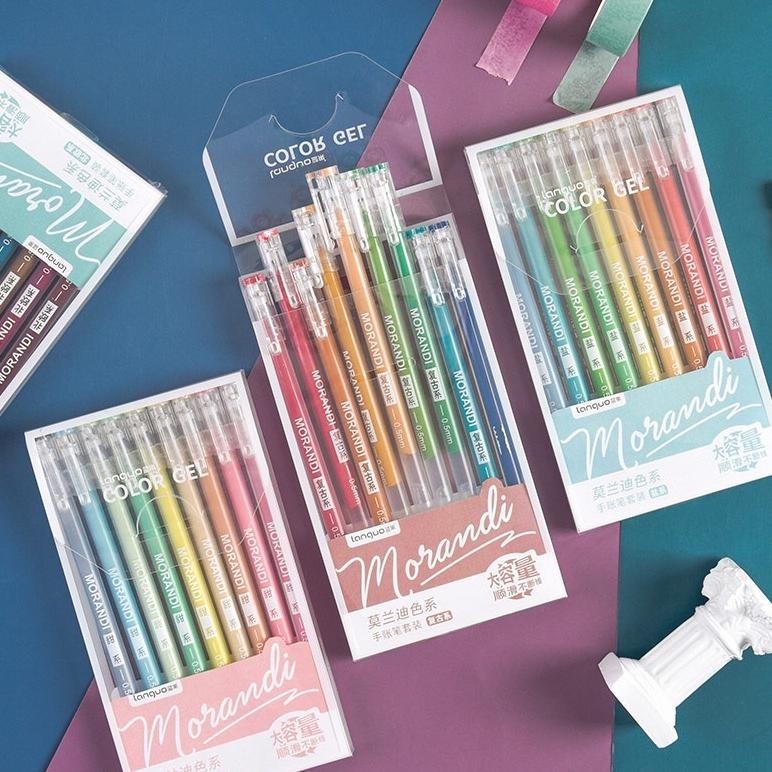 

Special Promo Morandi Real Colors Gel Pen Set 9pc / Pulpen warna warni / Color pen berwarna/ Colour pen Sale