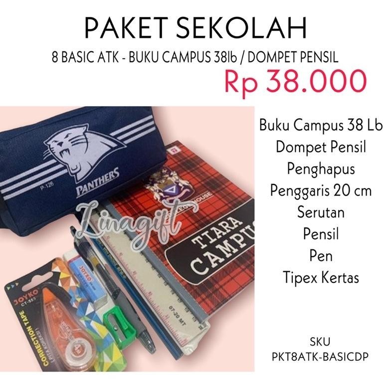 

( Set Paket Basic ) Stationery Set 7 Macam - Alat Tulis Sekolah - Souvenir Goodie Bag Hadiah Kado