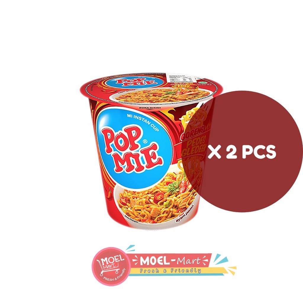 

POP MIE Goreng Rasa Ayam Pedas Gledek 2pcs x 75gr