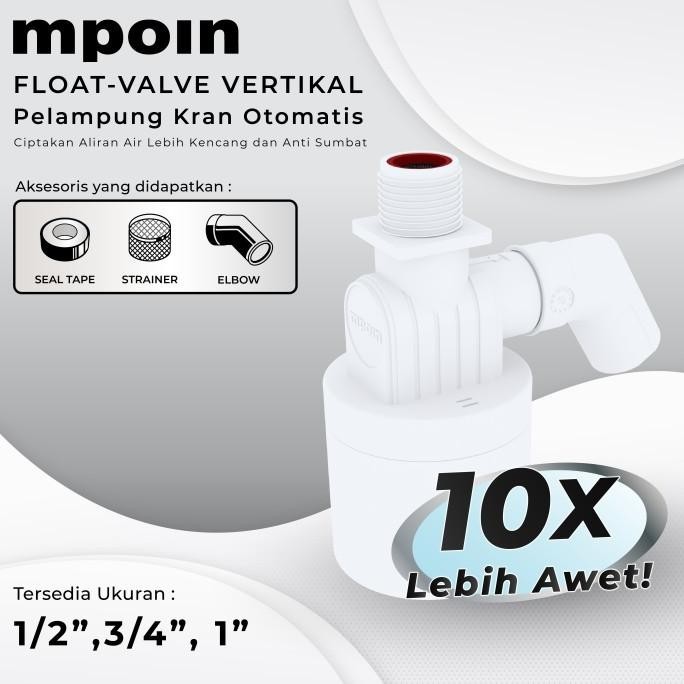 MPOIN FLOAT VALVE VERTIKAL / PELAMPUNG KRAN OTOMATIS PREMIUM