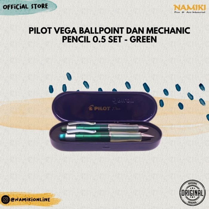 

Pilot Vega Ballpoint dan Mechanic Pencil 0.5 Set - Green