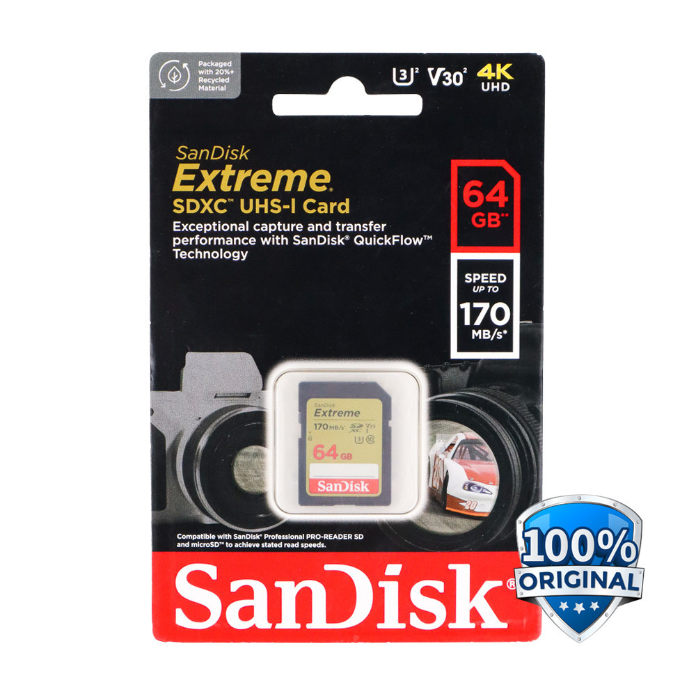 SanDisk Extreme SDXC UHS-I Card V30 U3 Class - SDSDXV