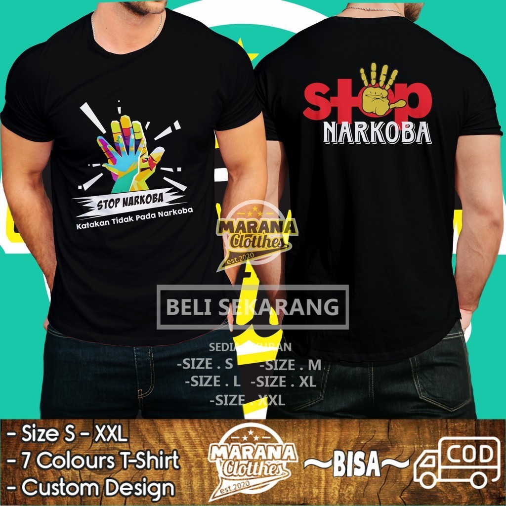 Kaos STOP NARKOBA Katakan tidak pada Narkoba DB Kaos Distro
