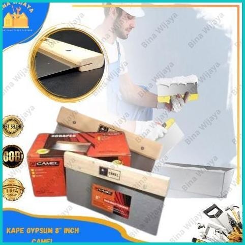 Kape Gypsum 8 Inch Camel / Kape Skrap Gypsum Kayu / scraper gypsum CML