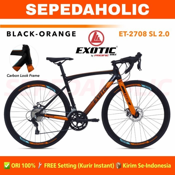 Roadbike EXOTIC 2708 SL 2.0 Sepeda Balap 700C Alloy 2x8 Speed Cakram