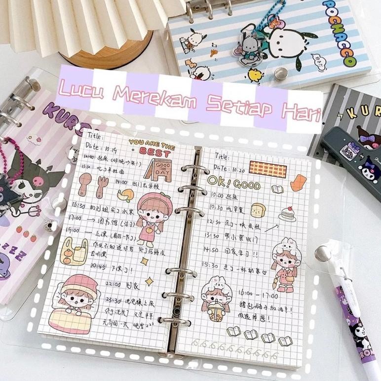 

BINDER SANRIO/BINDER CINNAMONROL/BINDER KUROMI/BUKU BINDER NOTEBOOK AESTHETIC COLOURFULL/BUKU BINDER BUKU TULIS KERTAS KOTAK/REFIL BINDER/DAILY PLANNER/JOURNAL/JURNAL/AGENDA/NOTEBOOK/BUKU CATATAN LUCU/ISI BINDER RO33