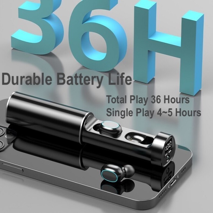 New N21 Tws Bluetooth 5.2 Sport Earphone Wireless Headset Led Display