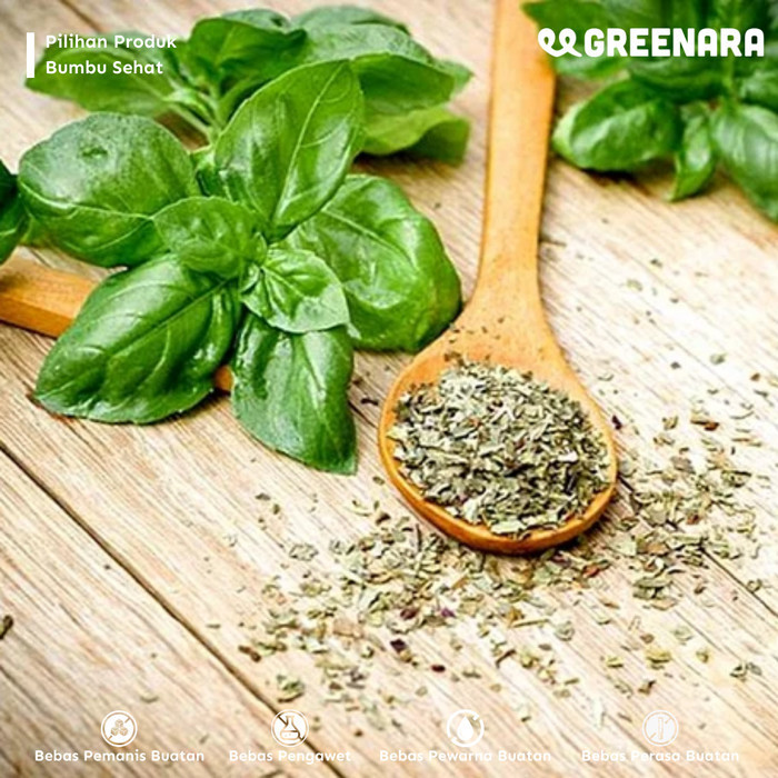 

Andan Greenara Dried Basil Leaves 30Gr / Daun Basil Kering