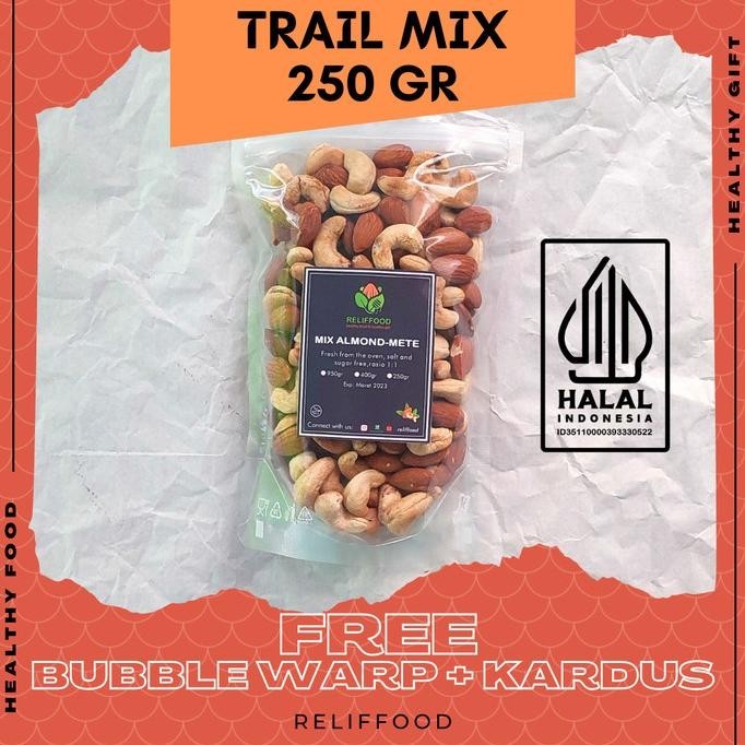 

Mix Kacang Almond Dan Mete Panggang 250 Gram Mixed Nuts - Trail Mix