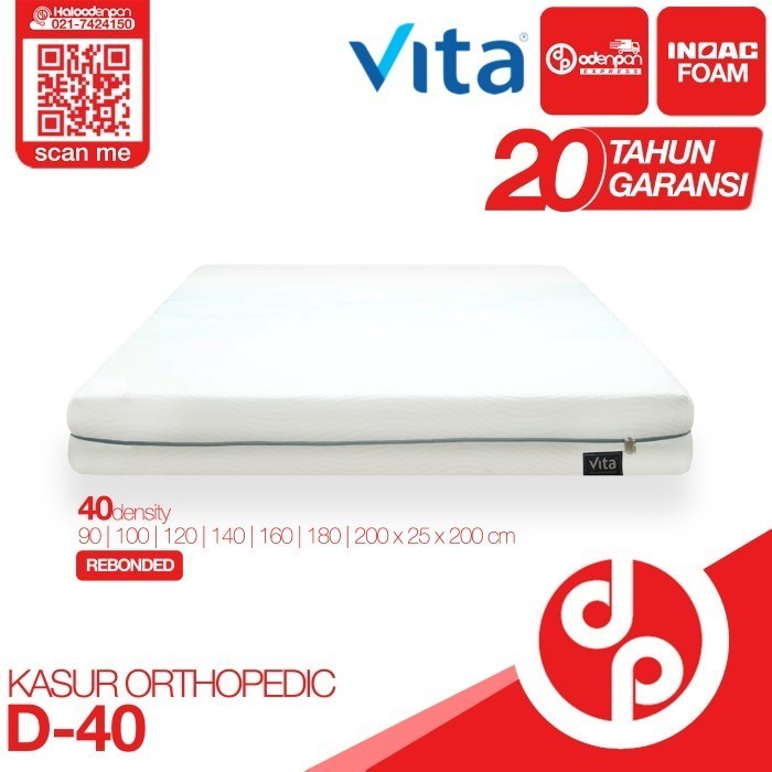 Kasur Busa Inoac Vita Rebonded D40 Orthopedic 180 X 200 Cm - [Odenpan]