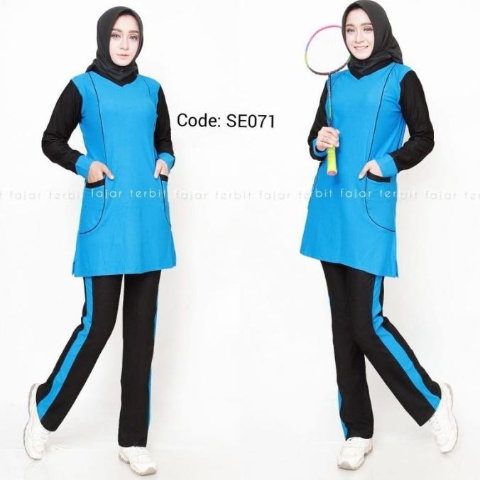 Baju Senam Rok Wanita Dewasa Pakaian Olahraga Perempuan Stelan Yoga