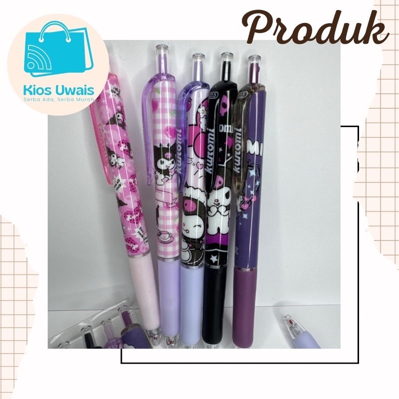 

1 SET 6 PCS PULPEN karakter Kuromi Lucu