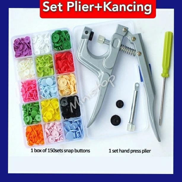 alat pasang kancing jepret cetet snap plier button plier set