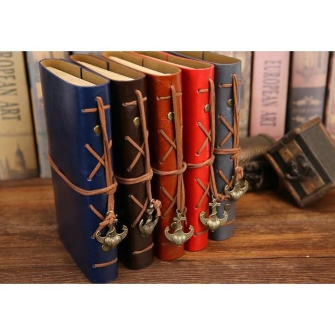 

Buku Tulis Note Catatan Kerja Agenda Diary Kulit Leather Compass