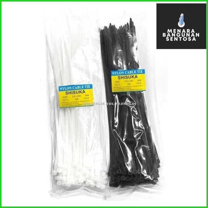 

[Toko Bahagia} Kabel Ties 3.6 X 250 Mm (25Cm) / Kabel Tis Tali Sabuk Pengikat (Isi 100)