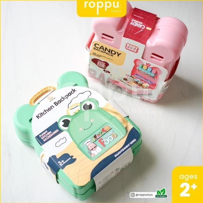 Roppu Kitchen - Ice Cream Backpack / Mainan Masak - Es Krim Tas Anak