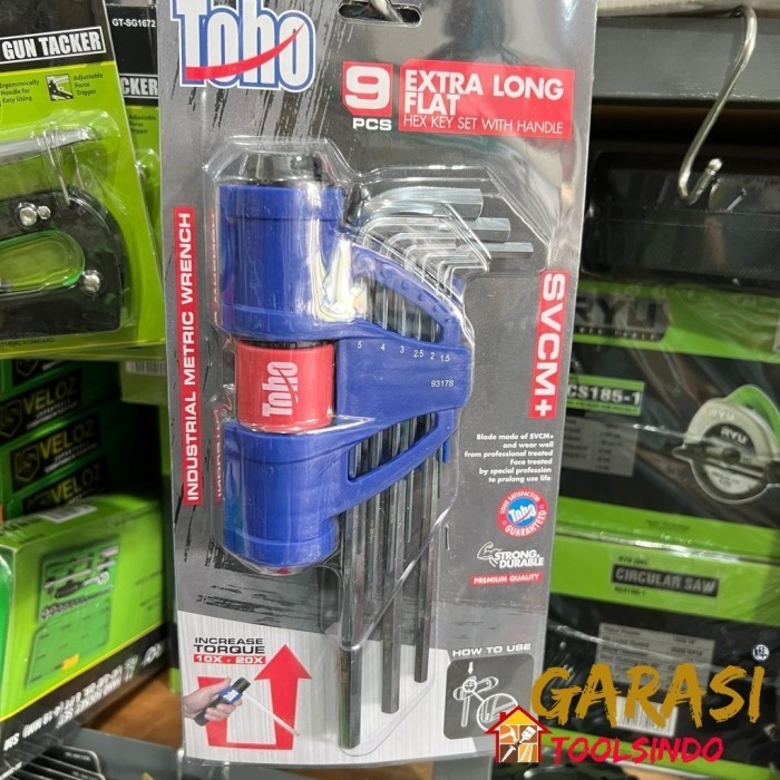 ~~~~~] TOHO kunci L hex set 9 pcs dengan handle kunci l toho dengan gagang