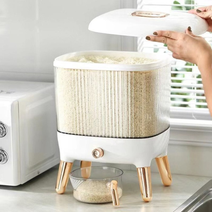 Rice Discer Aesthetic / Tempat Beras Rosegold / Tempat Beras /
