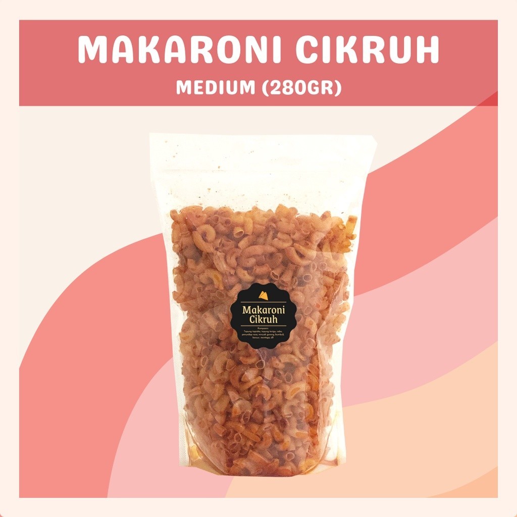 

[DELISH SNACKS] Makaroni Cikruh (M) 280gr / Snack Cemilan / Camilan Pedas Gurih Asin