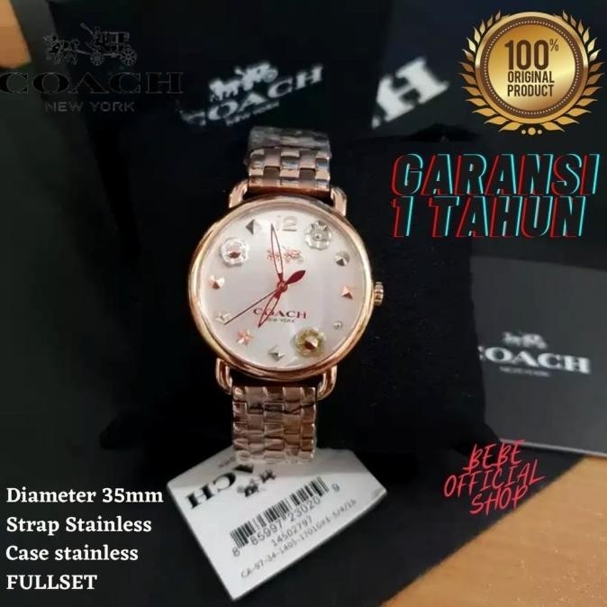 [ORIGINAL] Jam Tangan COACH Delacey Iconic Rosegold / Jam Wanita Asli