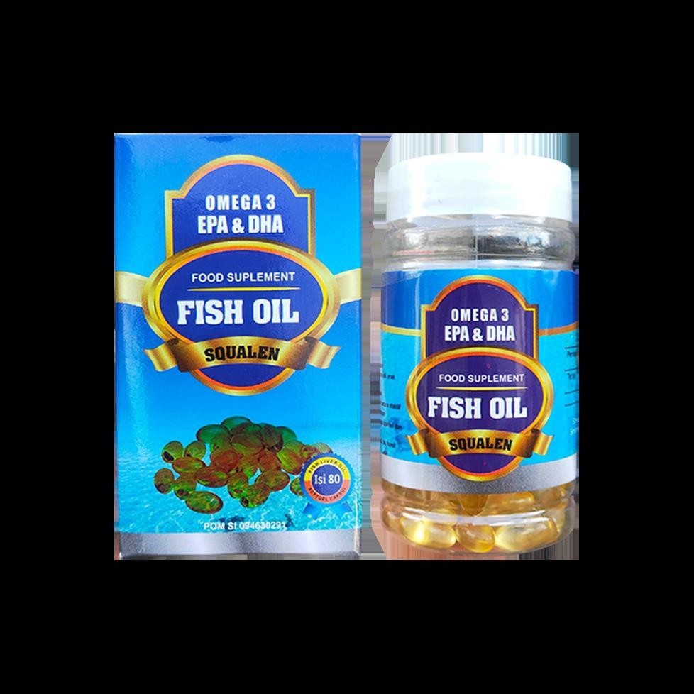 

m-4 FISH OIL Minyak Ikan Omega 3 + DHA 80 Kapsul Hemat