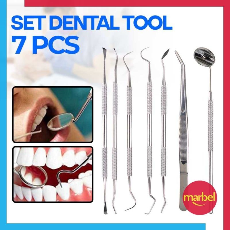 Set Peralatan Praktek Dokter Gigi Dentist Dental Tool 7 PCS 4012