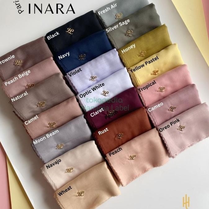 INARA VOAL PARIS ULTRAFINE 120cm HIJAB SEGI EMPAT JILBAB HANANIA LABEL H56M