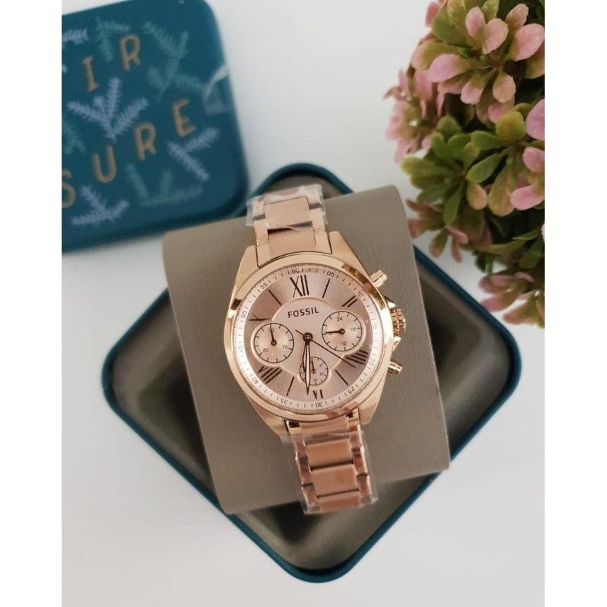Jam Tangan Wanita Merk Fossil Original Type BQ 3036 S.Steel Free Yes