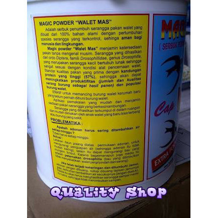 Pakan Walet - Makanan Burung Walet Magic Powder