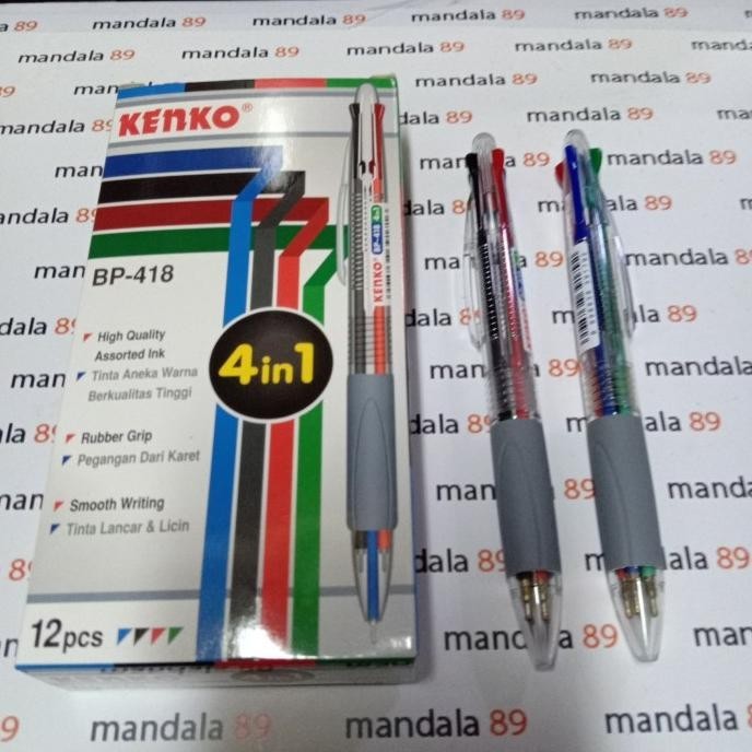 

Pulpen 4 Warna Merk Kenko , 4 In 1