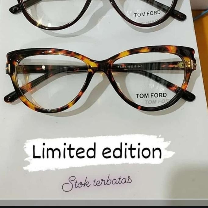 Frame Kacamata Wanita Cat Eye Fashion Mewah Lensa Progresif Minus Plus