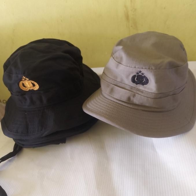 TOPI RIMBA JATAH POLRI HITAM DAN HIJAU