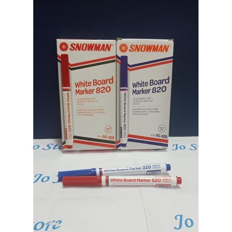 

Spidol Snowman Whiteboard 820 Hitam- Biru-Merah ( Perlusin)