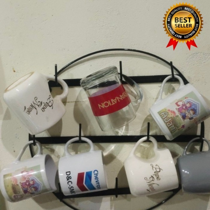 Rak Gelas / Rak Gelas Gantung / Rak Gelas Dinding / Rak Gelas Susun