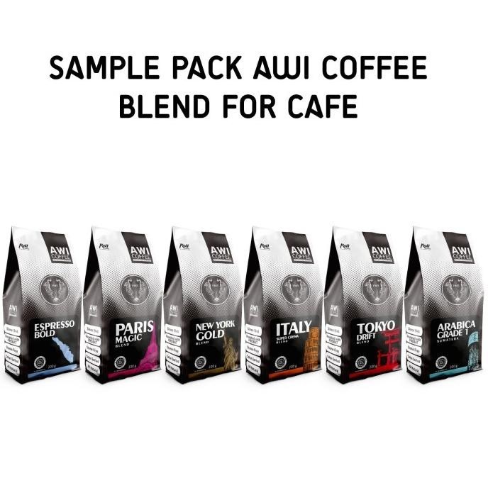 

Sample Pack Awi Coffee Blend For Cafe 6X200Gr Biji/Bubuk